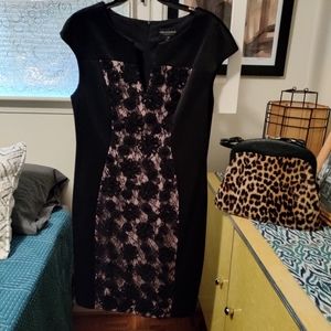 Illusion-panel Shift Dress